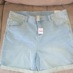 Justice Light Blue Denim Shorts